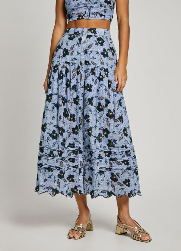 Pepe Jeans falda midi estampado floral Ahorra y exporta