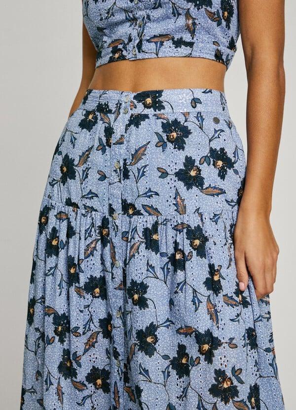Pepe Jeans falda midi estampado floral Ahorra y exporta