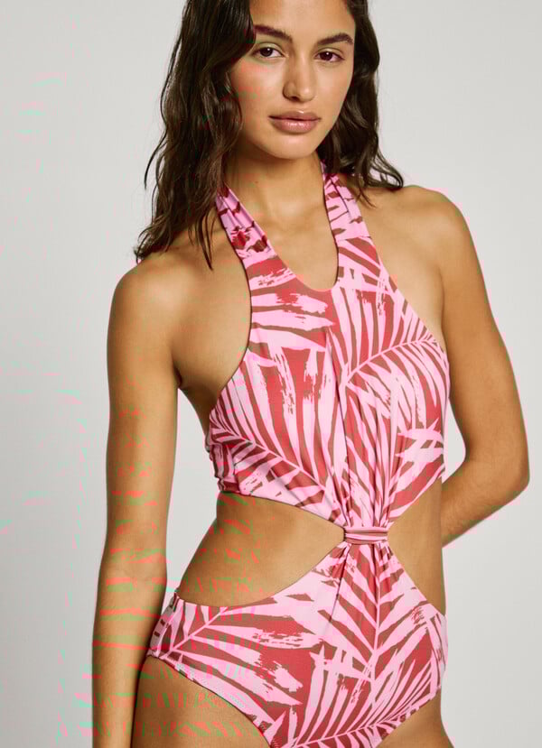 Pepe Jeans bañador cut out palmeras Última moda