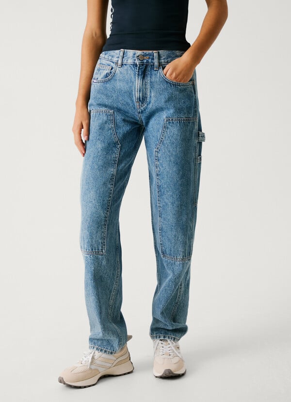 Pepe Jeans jeans fit loose y tiro alto Descuento por venta flash