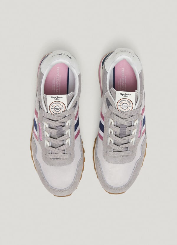 Pepe Jeans zapatillas running con detalles en ante - kingston Grandes descuentos