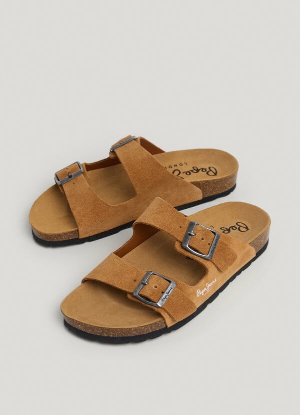 Pepe Jeans sandalias ante con doble hebilla Oferta exclusiva