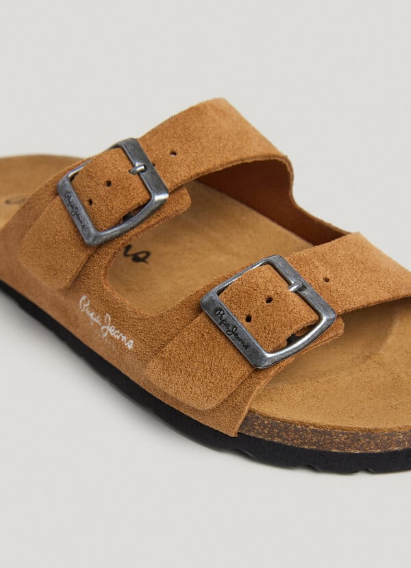 Pepe Jeans sandalias ante con doble hebilla Oferta exclusiva