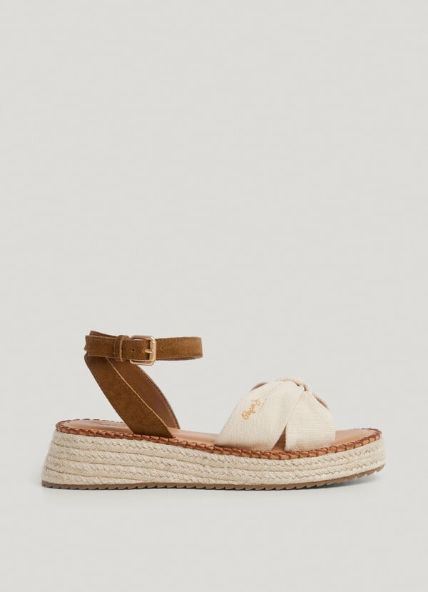 Pepe Jeans sandalias de cuña con tiras cruzadas