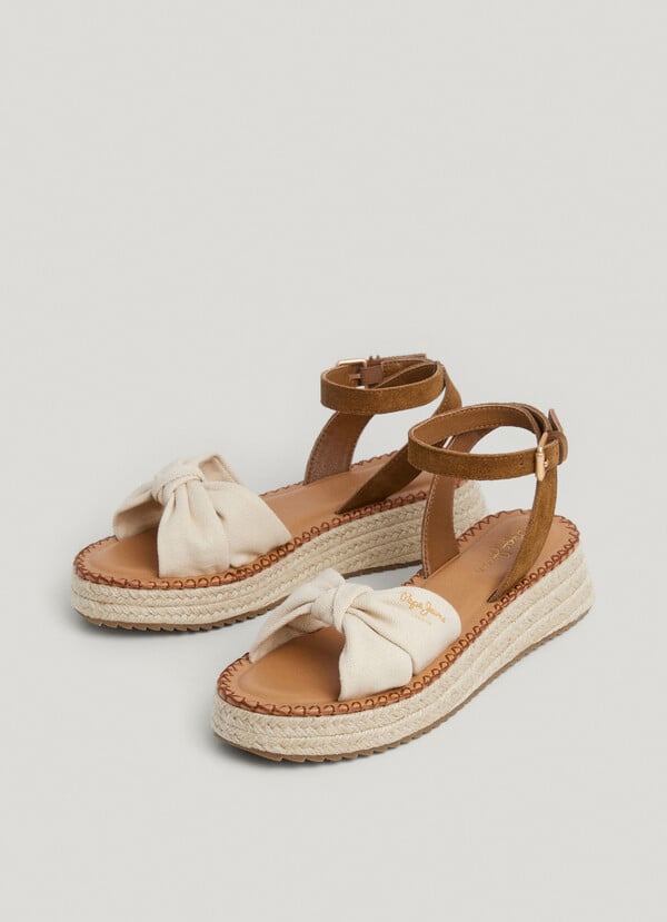 Pepe Jeans sandalias de cuña con tiras cruzadas Descuento por venta flash