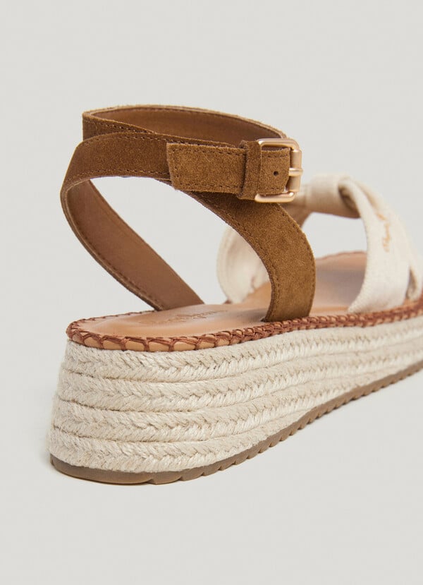Pepe Jeans sandalias de cuña con tiras cruzadas Descuento por venta flash
