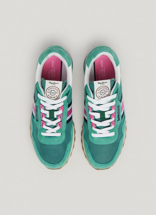 Pepe Jeans zapatillas running con detalles en ante - kingston Tienda