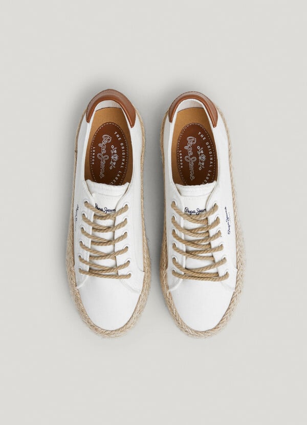 Pepe Jeans zapatillas de plataforma detalles yute Mejor oferta