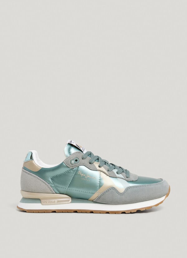 Pepe Jeans zapatillas running metalizadas - brit