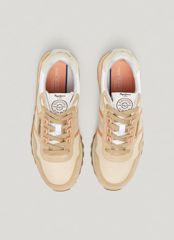 Pepe Jeans zapatillas running con detalles en ante - kingston Último día