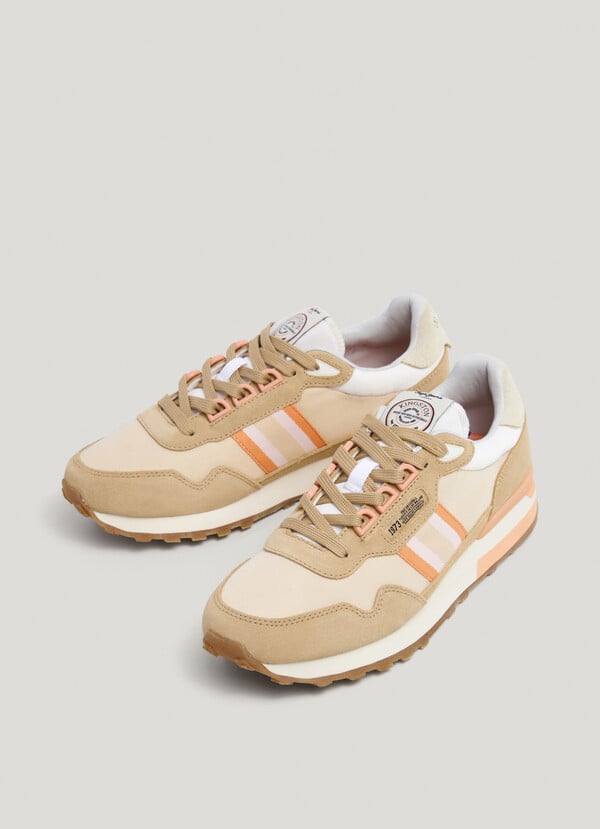 Pepe Jeans zapatillas running con detalles en ante - kingston Último día