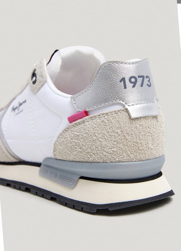 Pepe Jeans zapatillas running con detalles en ante - brit Promoción por tiempo limitado