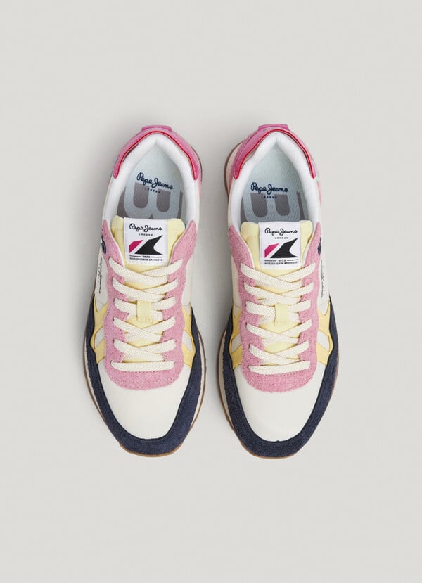 Pepe Jeans zapatillas running con detalles en ante - brit Grandes descuentos