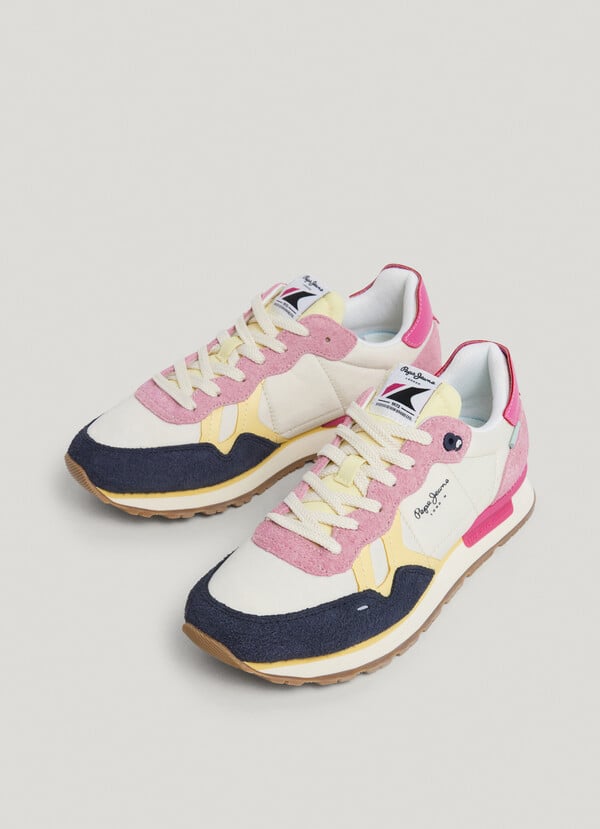 Pepe Jeans zapatillas running con detalles en ante - brit Grandes descuentos