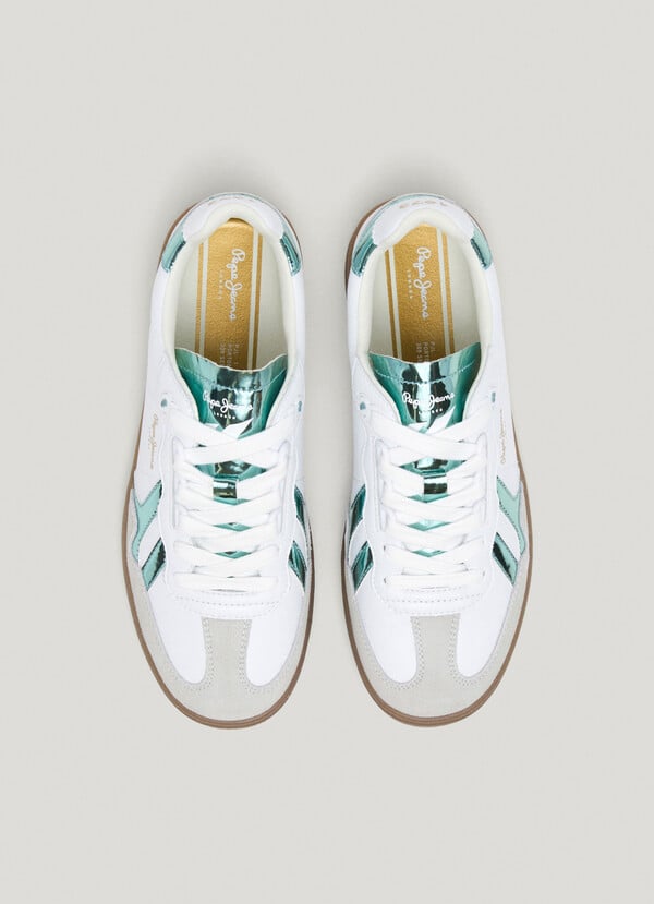 Pepe Jeans zapatillas piel con detalles en ante - ball Liquidación