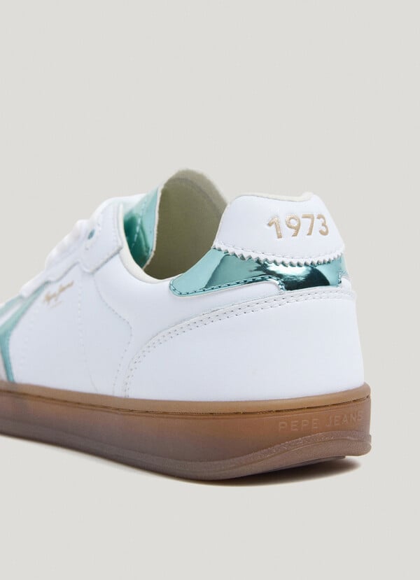 Pepe Jeans zapatillas piel con detalles en ante - ball Liquidación