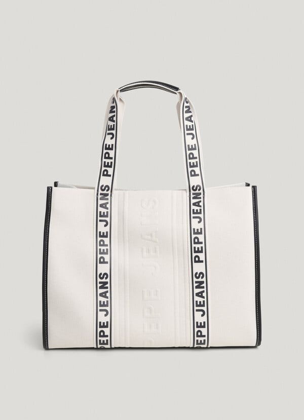 Pepe Jeans bolso tote con detalles efecto piel Precio ultrabajo