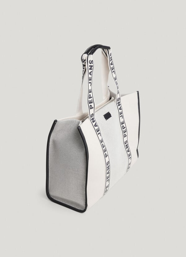 Pepe Jeans bolso tote con detalles efecto piel Precio ultrabajo