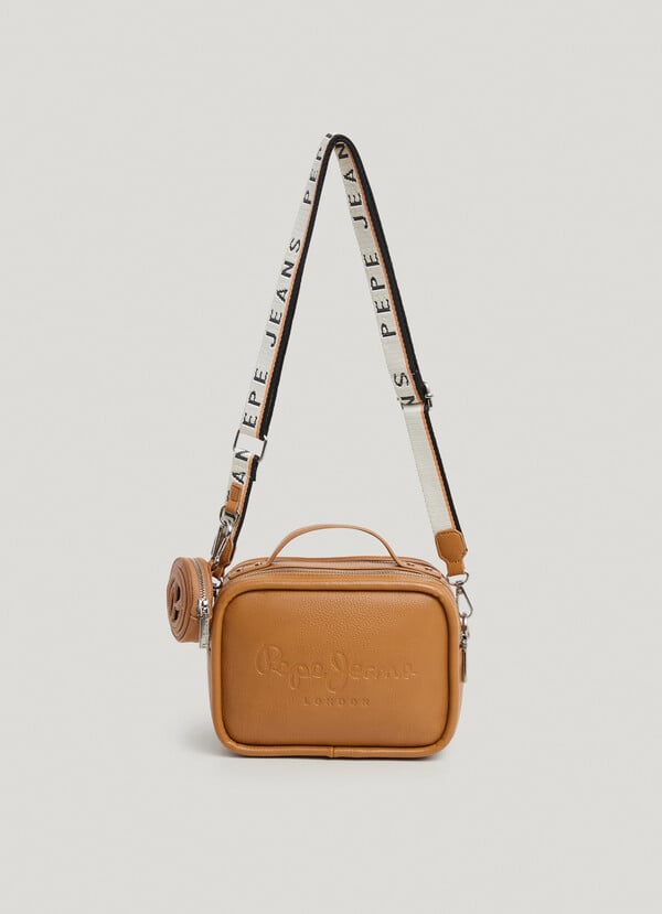 Pepe Jeans bandolera efecto piel con logo Gran oferta