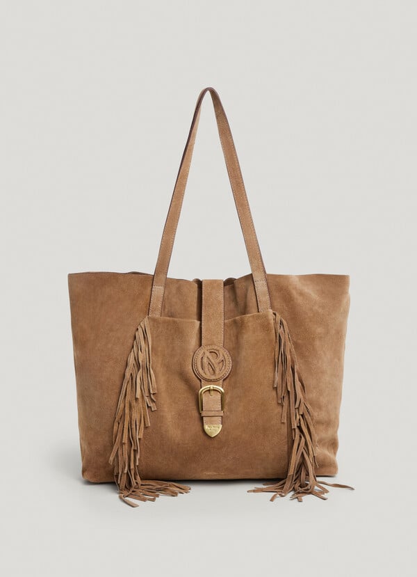 Pepe Jeans bolso tote ante con flecos Rebajas online