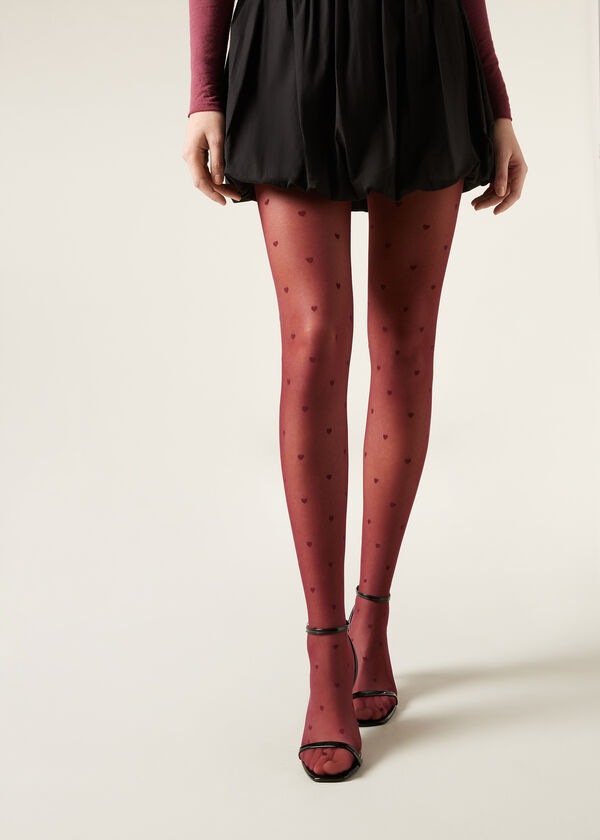 Calzedonia Panty Transparente Corazones Rebajas top