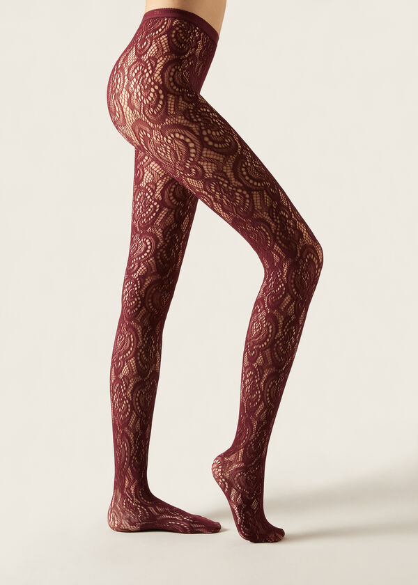 Calzedonia Pantis Rejilla Efecto Macramé