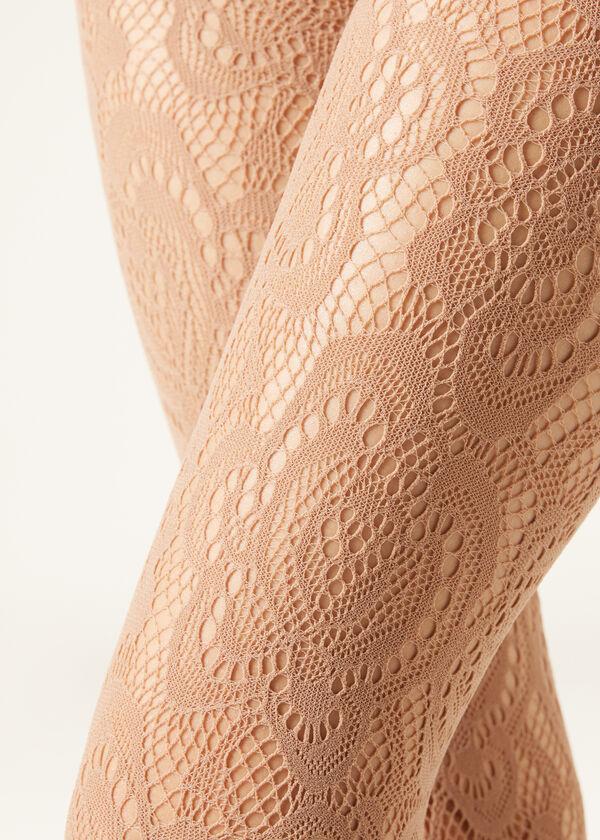Calzedonia Pantis Rejilla Efecto Macramé Superdescuento