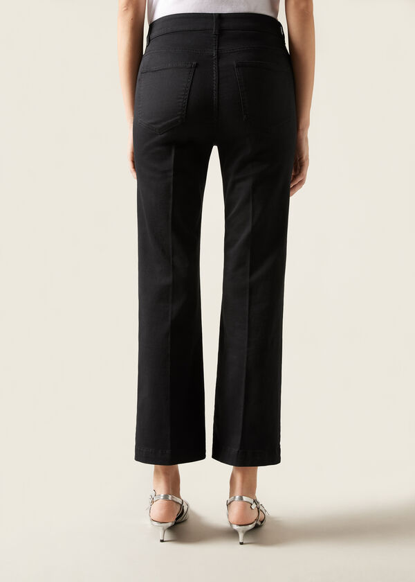 Calzedonia Vaqueros Confort Acampanados Cropped En oferta