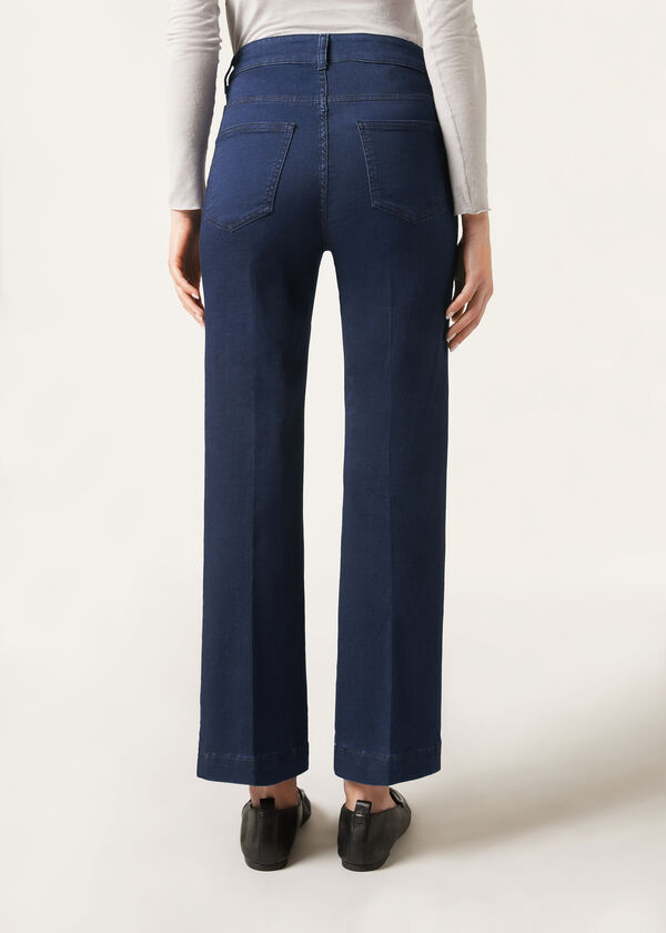 Calzedonia Vaqueros Confort Acampanados Cropped Última moda
