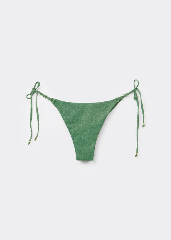 Calzedonia Brasileña Cordones Bikini Golden Gleam