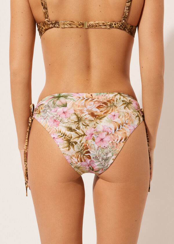 Calzedonia Braguita Bikini Clásica Tiro Alto Wild Tropics Precio de fábrica
