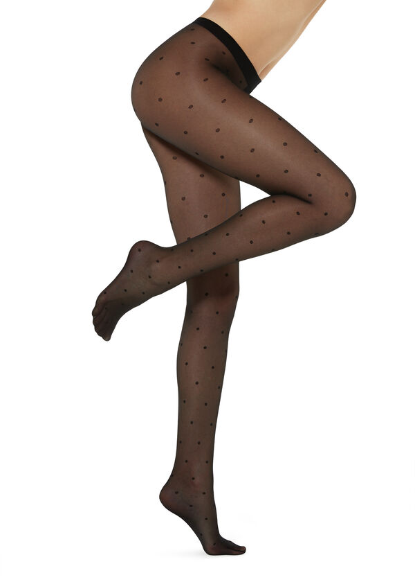 Calzedonia Panty Transparente Lunares Grandes descuentos