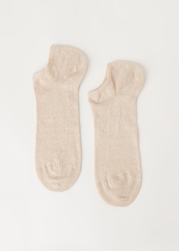 Calzedonia Calcetines Tobilleros Unisex de Algodón y Lino