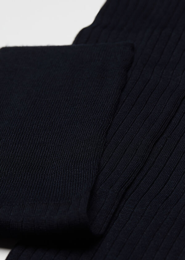 Calzedonia Calcetín largo de hilo de escocia de canalé para hombre Últimos 3 días