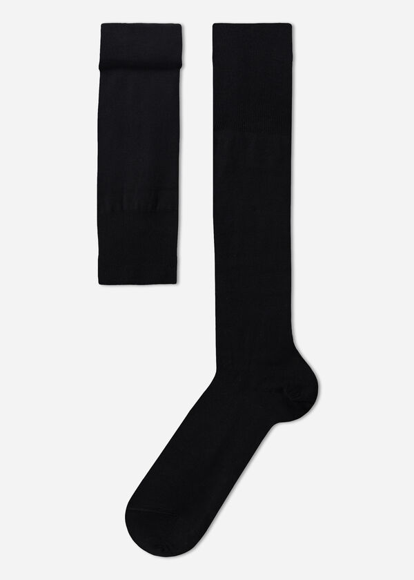 Calzedonia Calcetines Largos de Hombre en Hilo de Escocia