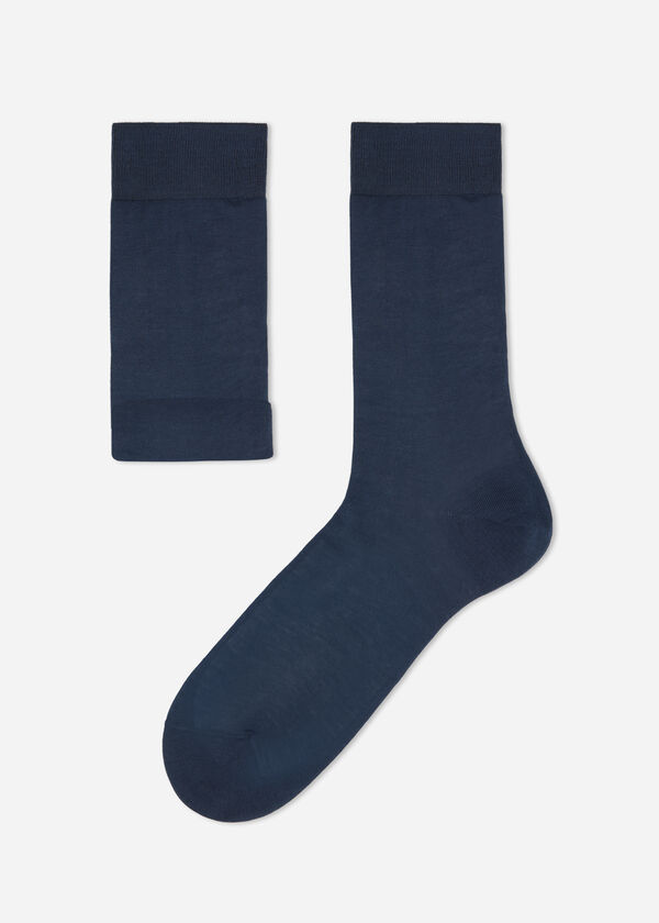 Calzedonia Calcetines Hombre con Hilo de Escócia