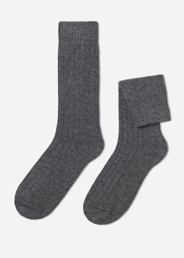 Calzedonia Calcetín de canalé de hombre en lana y cashmere