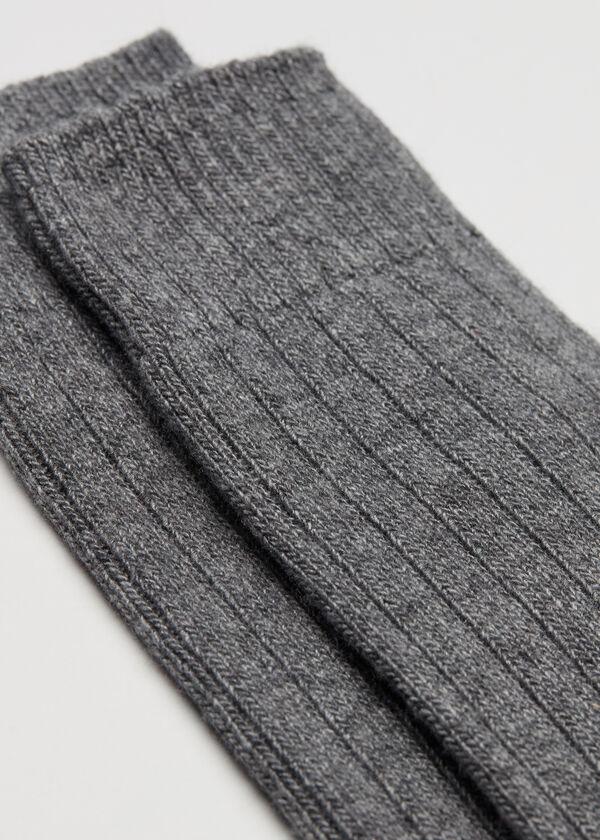 Calzedonia Calcetín de canalé de hombre en lana y cashmere Promoción por tiempo limitado
