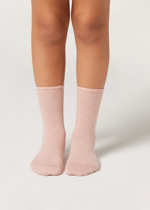 Calzedonia Calcetines con Cashmere y Purpurina Niña