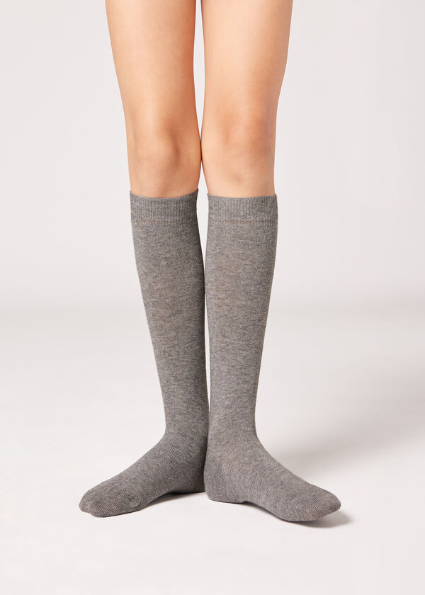 Calzedonia Calcetines Largos de Algodón de Niño