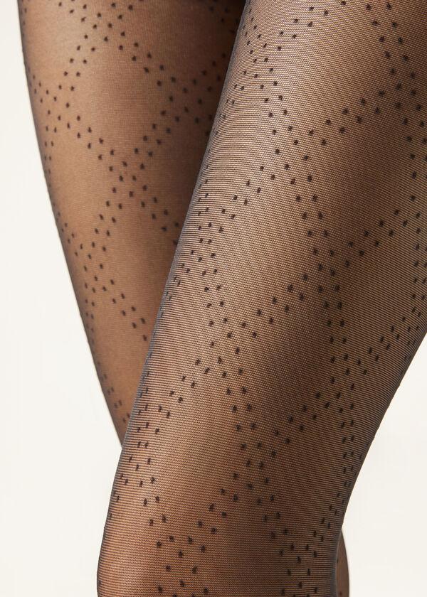 Calzedonia Pantis Transparentes Rombos y Lunares Precio de fábrica