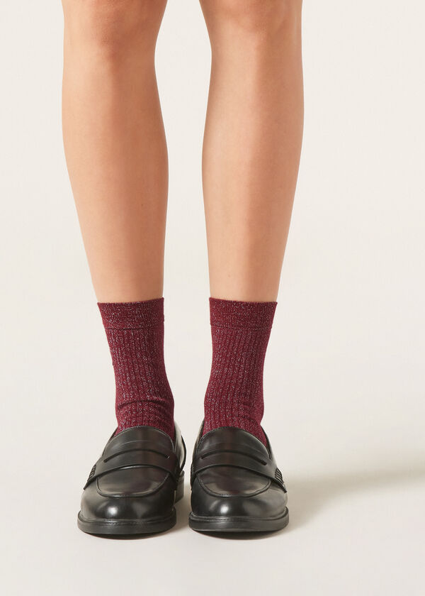 Calzedonia Calcetines Algodón Con Canalé Y Glitter Descuento por venta flash