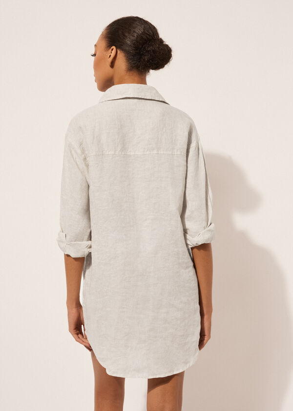 Calzedonia Vestido Camisa de Lino Ofertas especiales