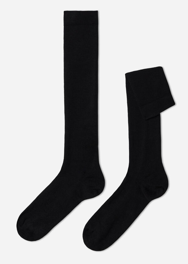 Calzedonia Calcetines Largos de Hombre en Lana y Algodón