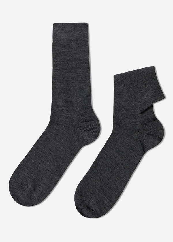 Calzedonia Calcetines Cortos de Hombre en Lana y Algodón