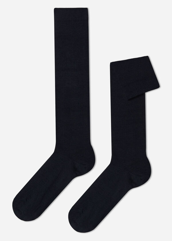 Calzedonia Calcetines Largos de Hombre en Lana y Algodón