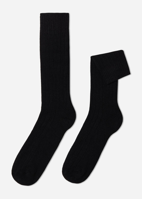 Calzedonia Calcetín de canalé de hombre en lana y cashmere