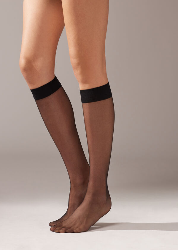 Calzedonia Calcetín de media transparente denier 8 estilo ejecutivo