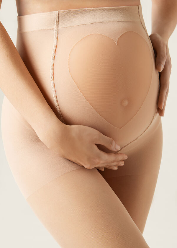 Calzedonia Pantis Transparentes 20 Deniers Premamá con Corazón Transparente Outlet online
