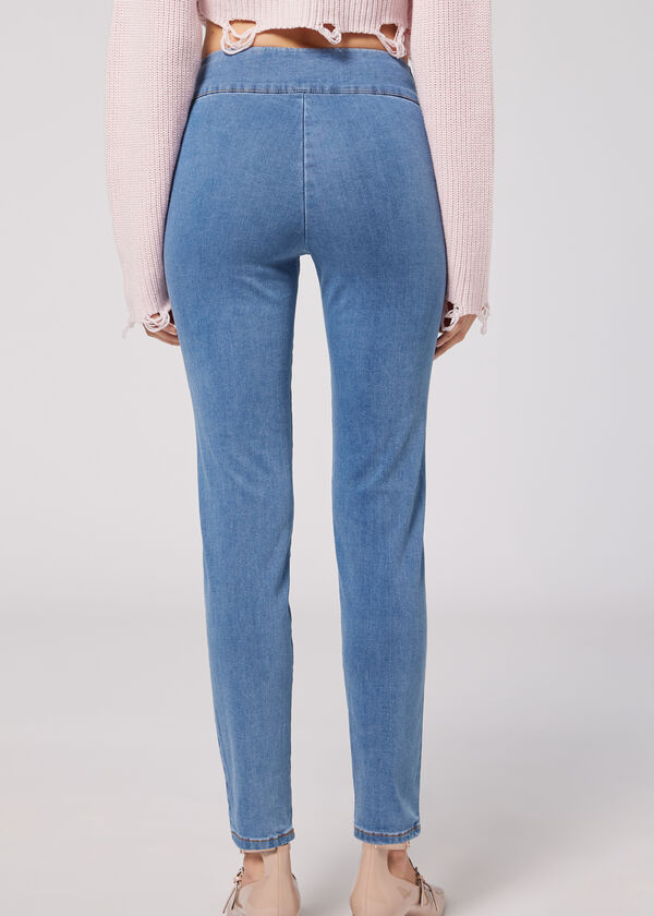 Calzedonia Leggings de Denim Skinny de Cintura Alta Oferta exclusiva